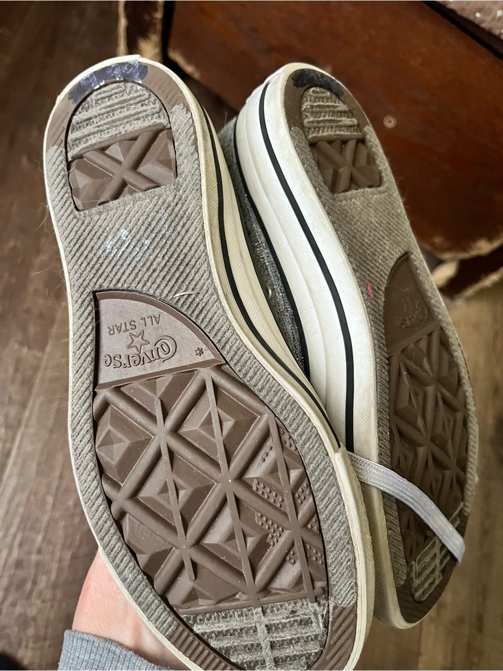 Converse Kids Light Gray High-Top Sneakers - Picture 2 of 3